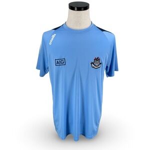 O'Neills Dublin GAA Training Shirt Mens Large Blue AIG Jersey Short Sleeve